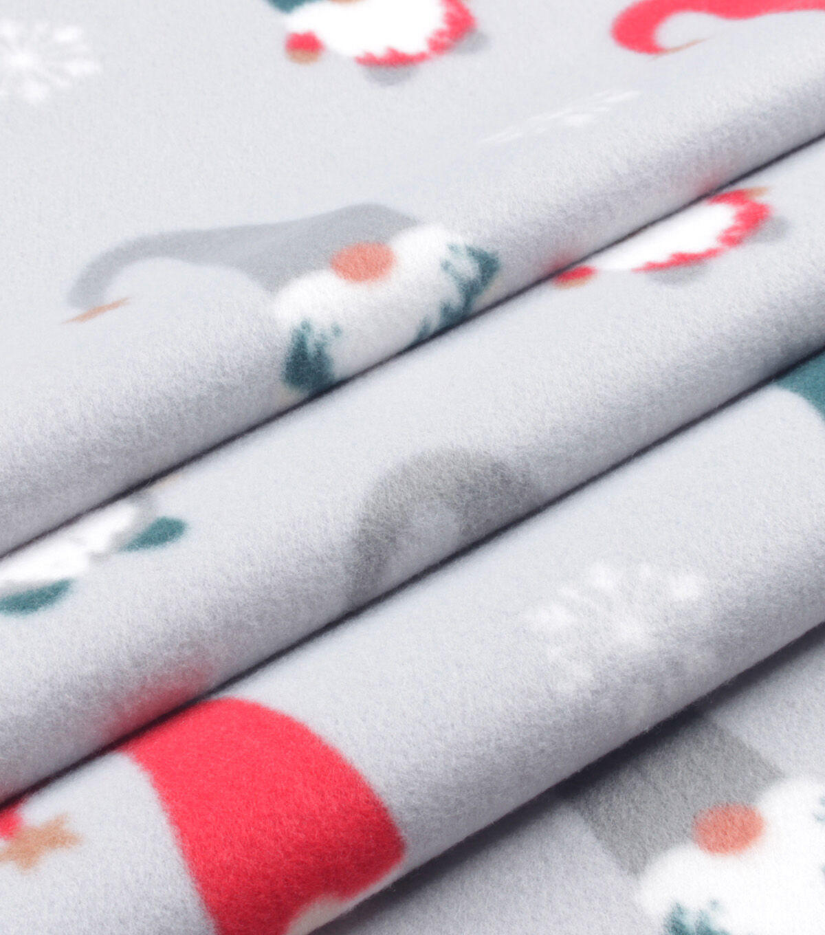 Simple Gnomes Blizzard Prints Fleece Fabric