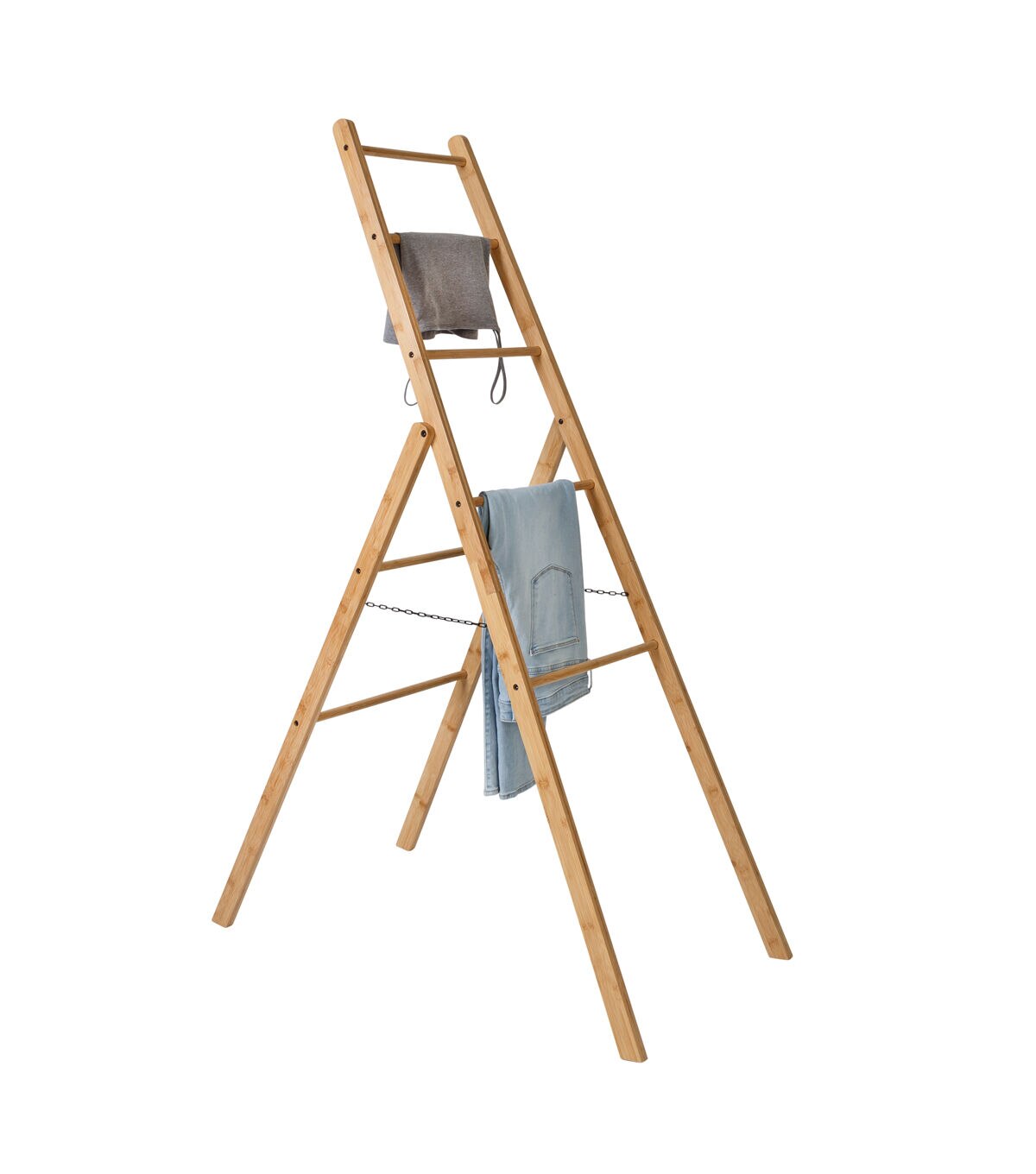 Honey Can Do 20.5 x 63 Natural Bamboo Folding Ladder Rack