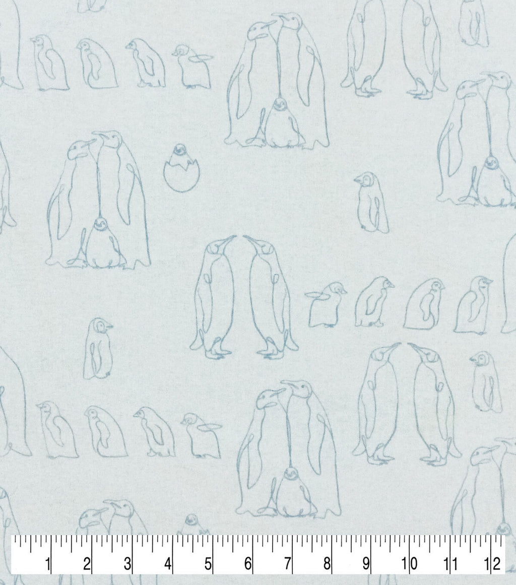 Penguins Super Snuggle Flannel Fabric