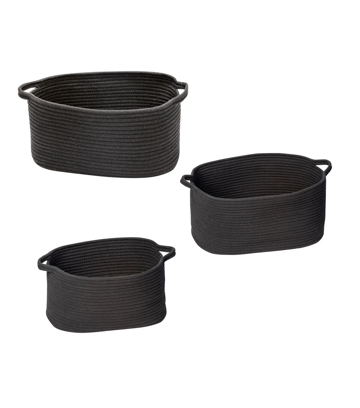 Honey Can Do 18.5 x 13 Soft Cotton Coil Nesting Baskets 3ct