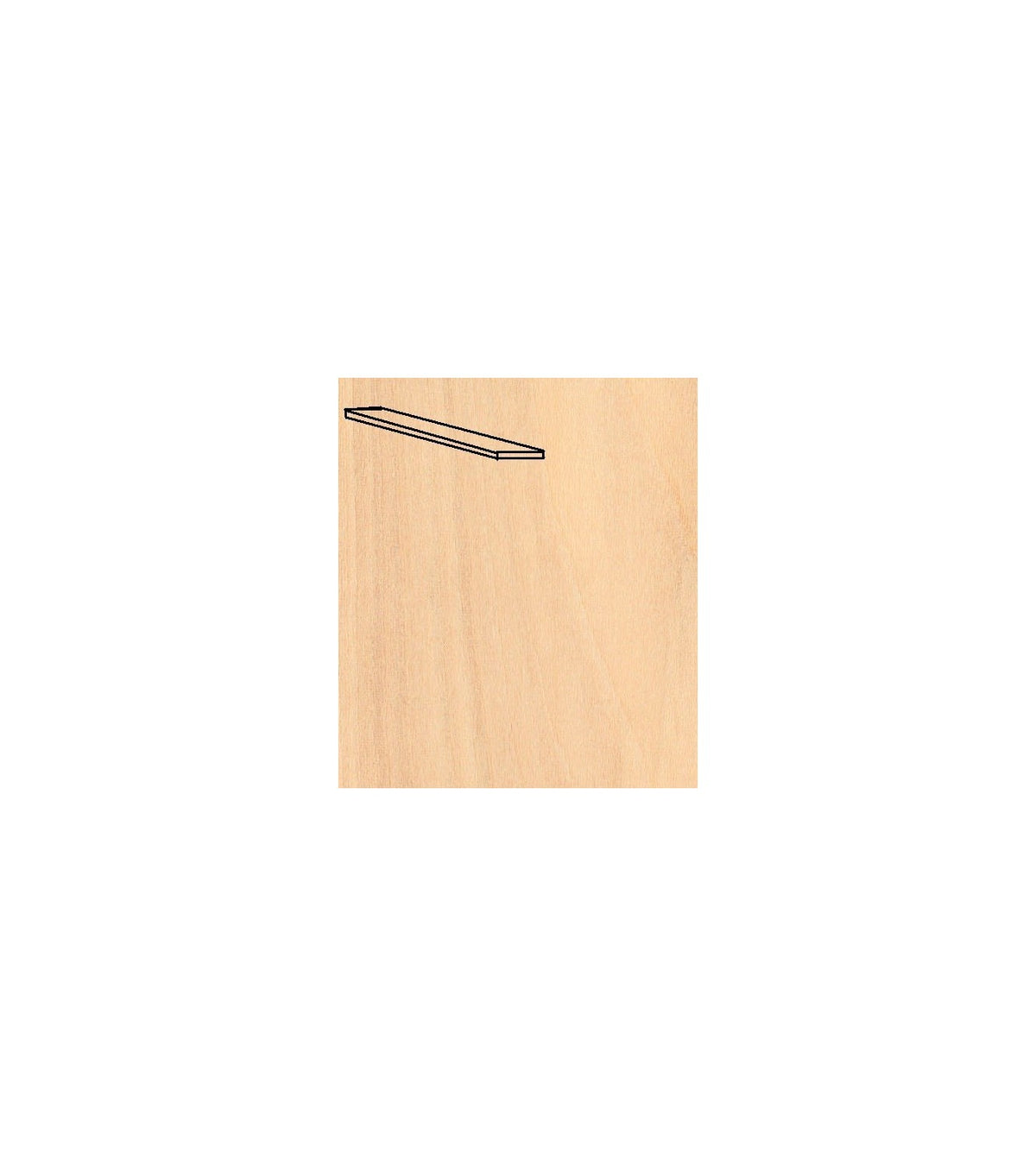 Basswood Veneer Pack 0.6 x 5 x 1000 mm (25 Pcs.)
