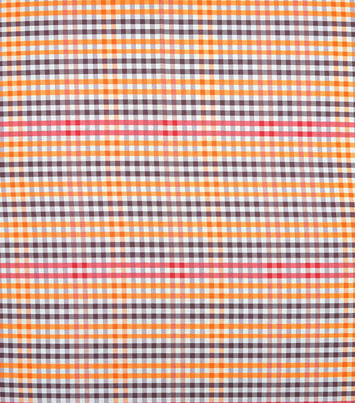 Autumn Multicolor Plaid Cotton Fabric