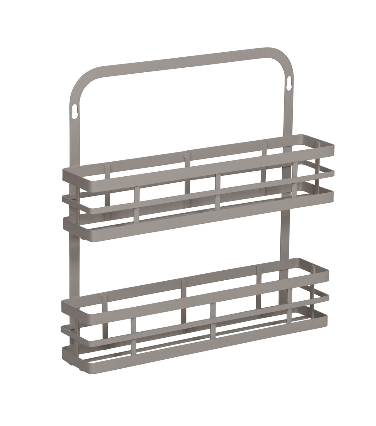 Honey Can Do 12 x 15 Gray 2 Tier Modern Over the Door Spice Rack