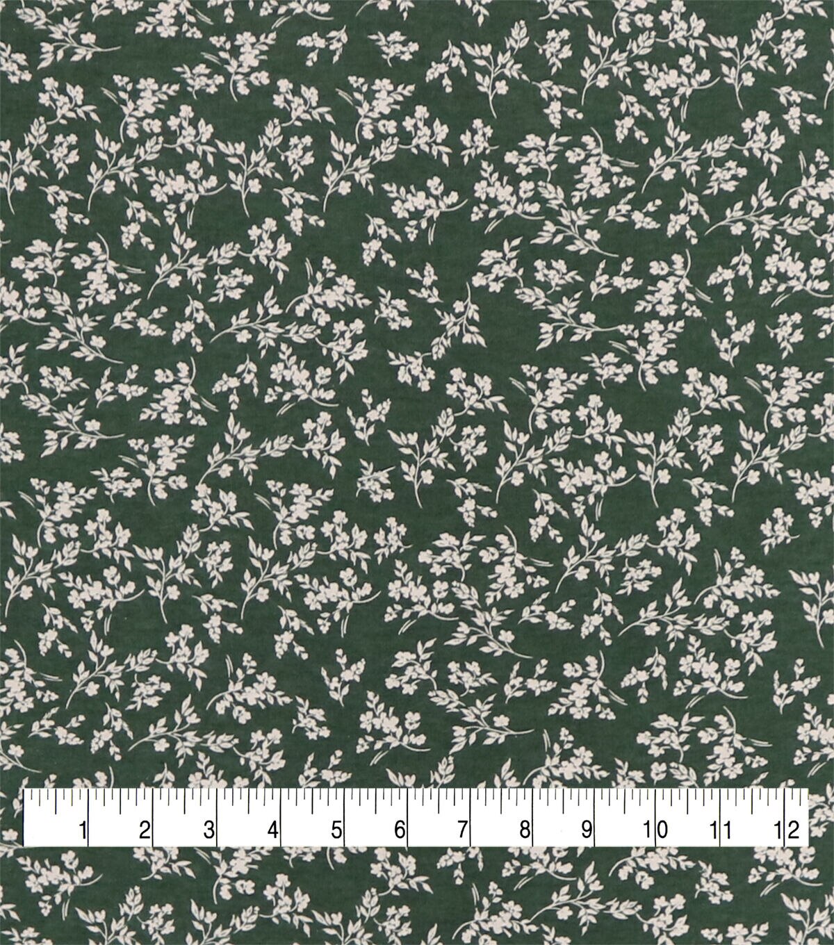 Floral Green 108 Wide Flannel Fabric