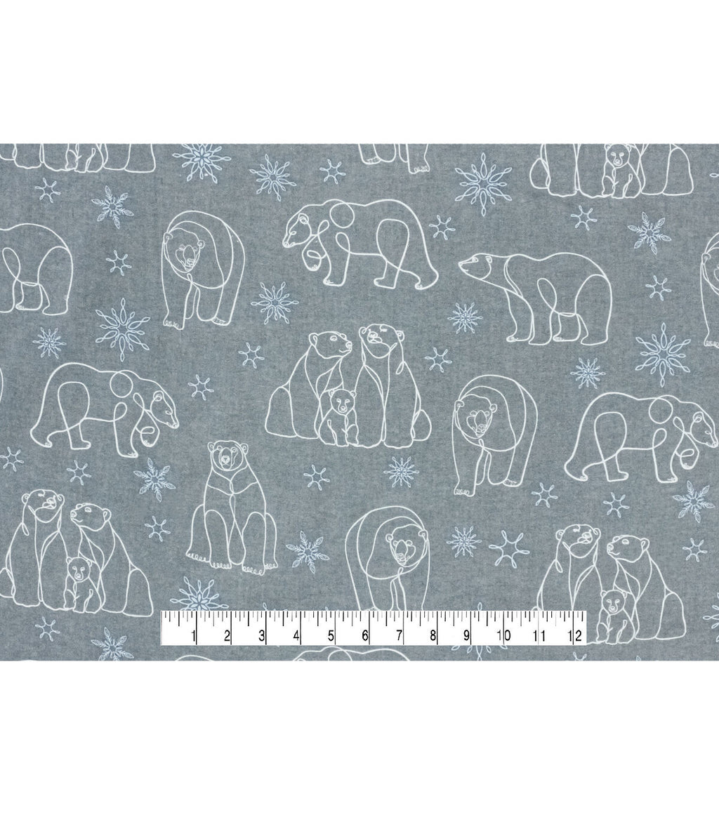 Bears Super Snuggle Flannel Fabric