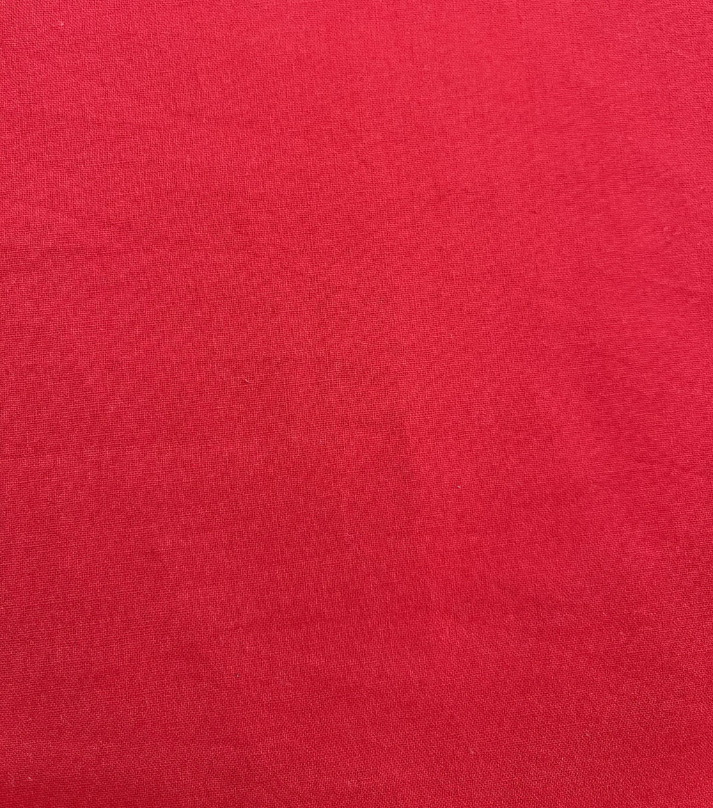 Red 1 Piece Cotton Fabric Quarter