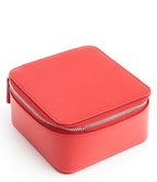 Leather Zippered Travel Jewelry Organizer Case