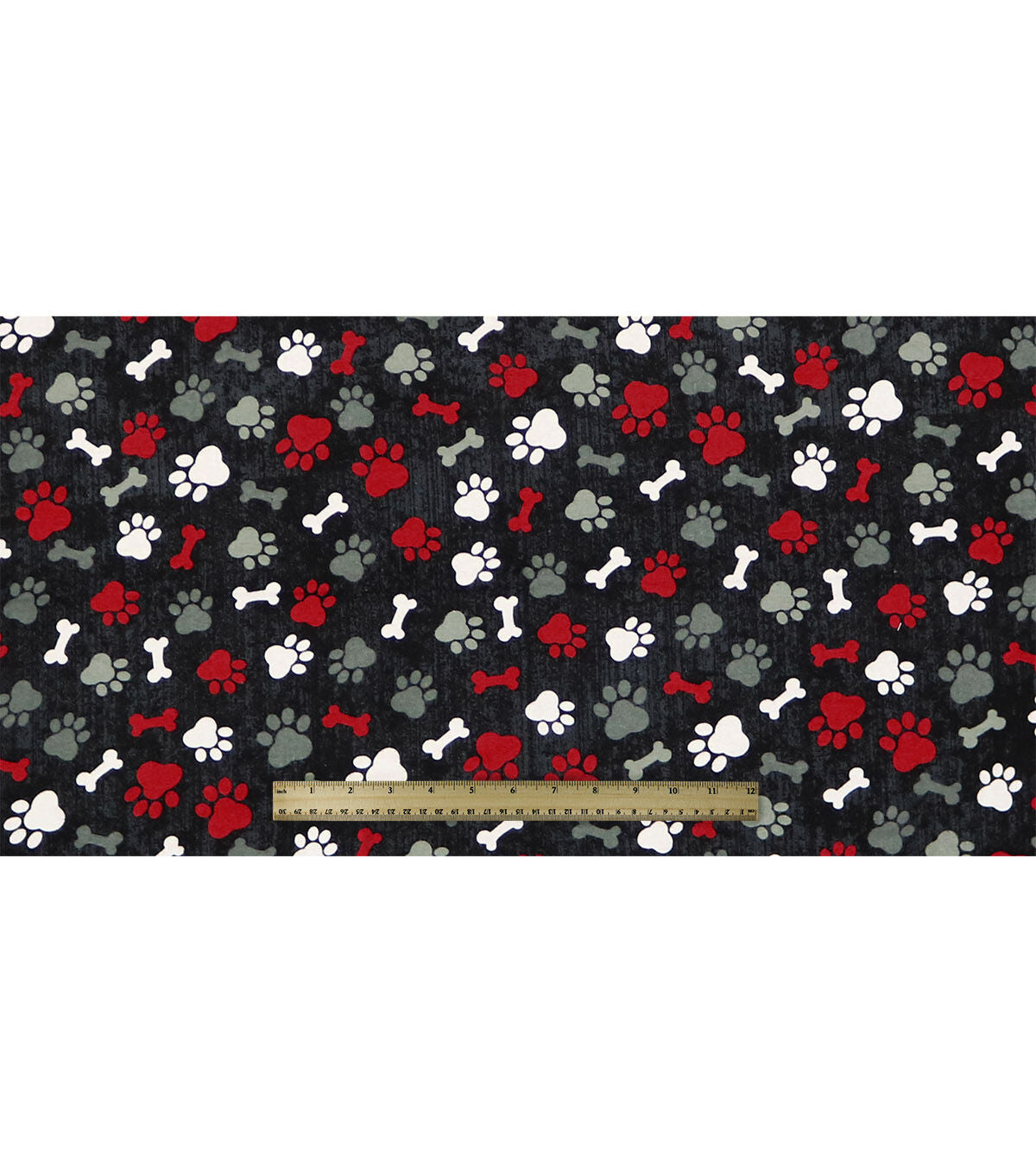 Paws & Bones Tossed Super Snuggle Flannel Fabric