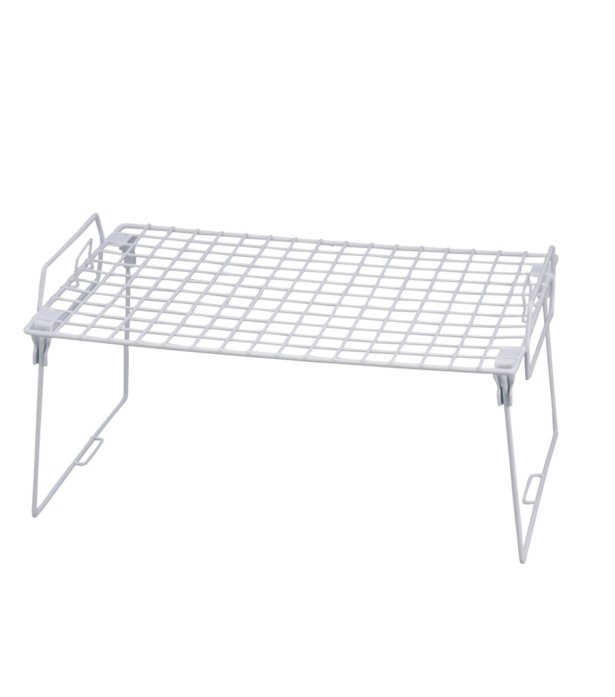 Honey Can Do 16 x 8 White Steel Folding Pantry Shelf Organizer