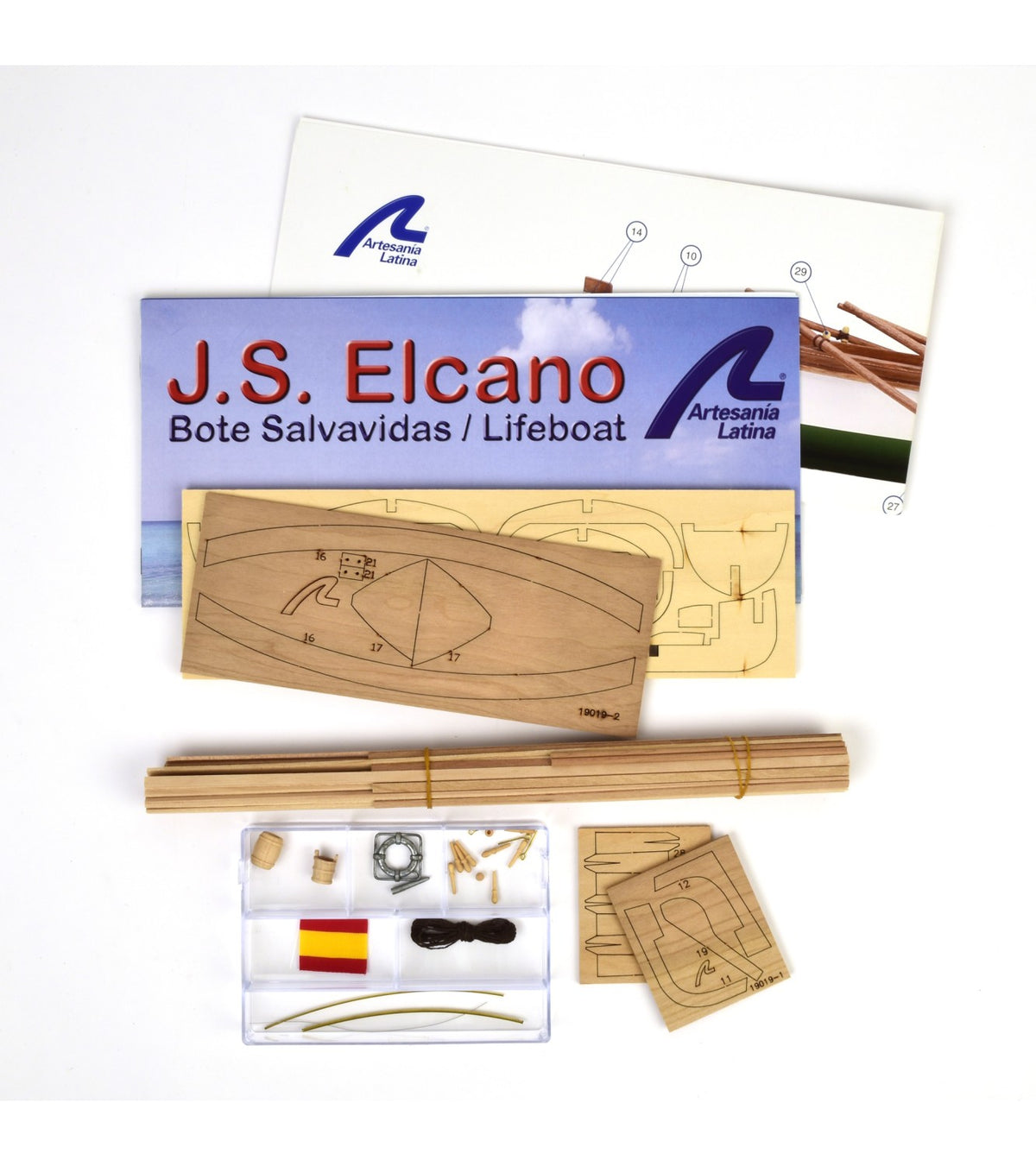 Lifeboat of Spanish Training Ship Juan Sebastian Elcano. 1:35 Wooden Model Ship Kit