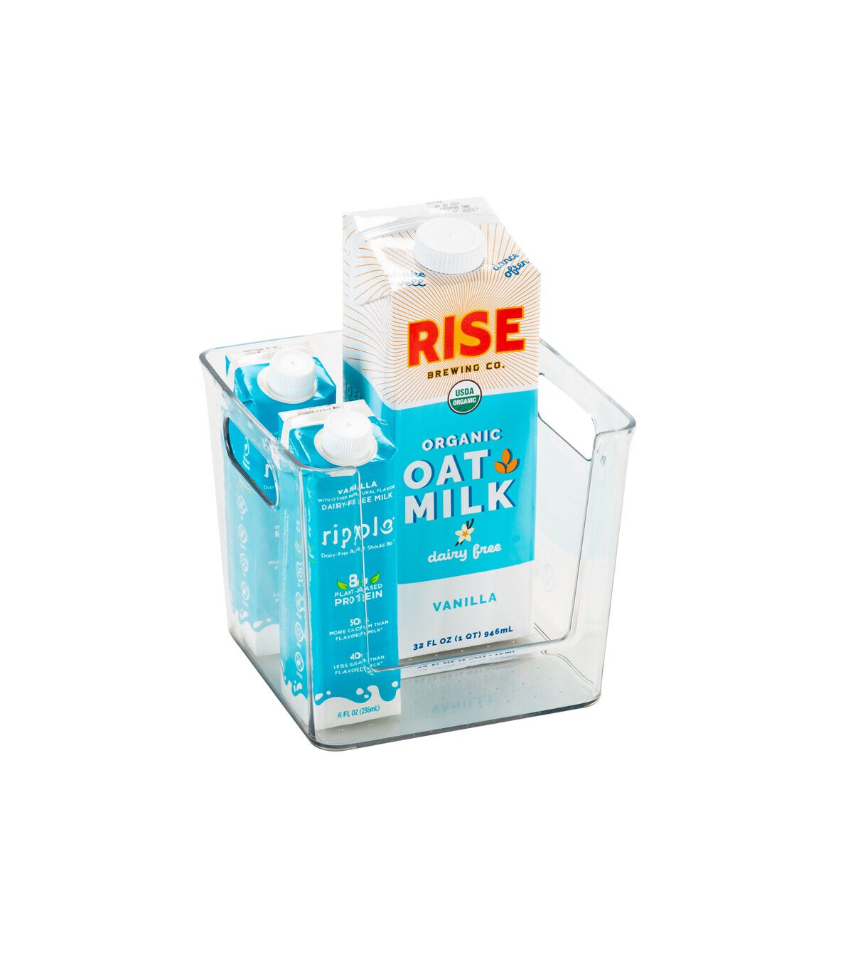 Simplify 6.5 Clear Square Open Front Organizer Bin