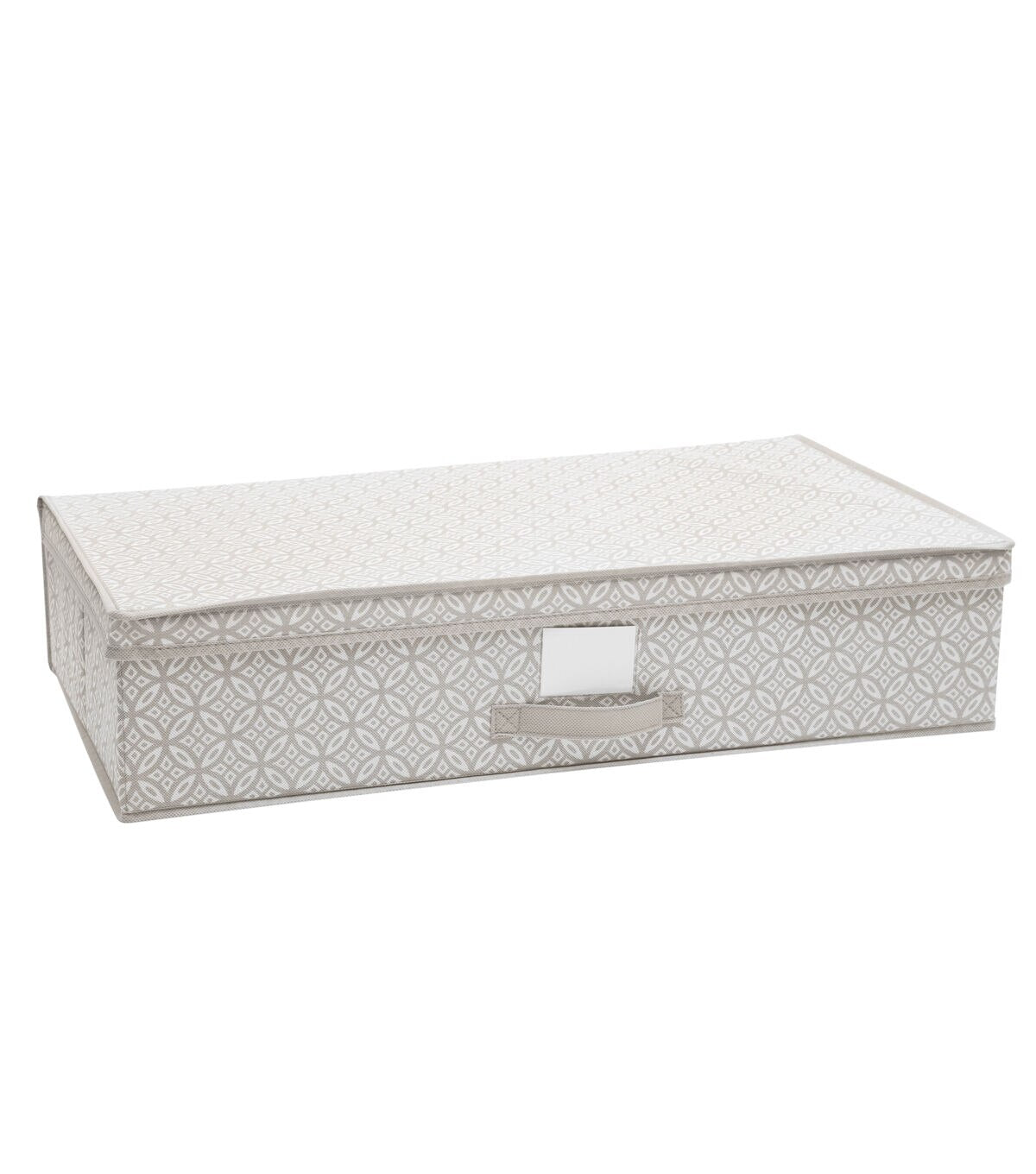 Simplify 28 x 6 Gray Boho Under the Bed Storage Box With Handle