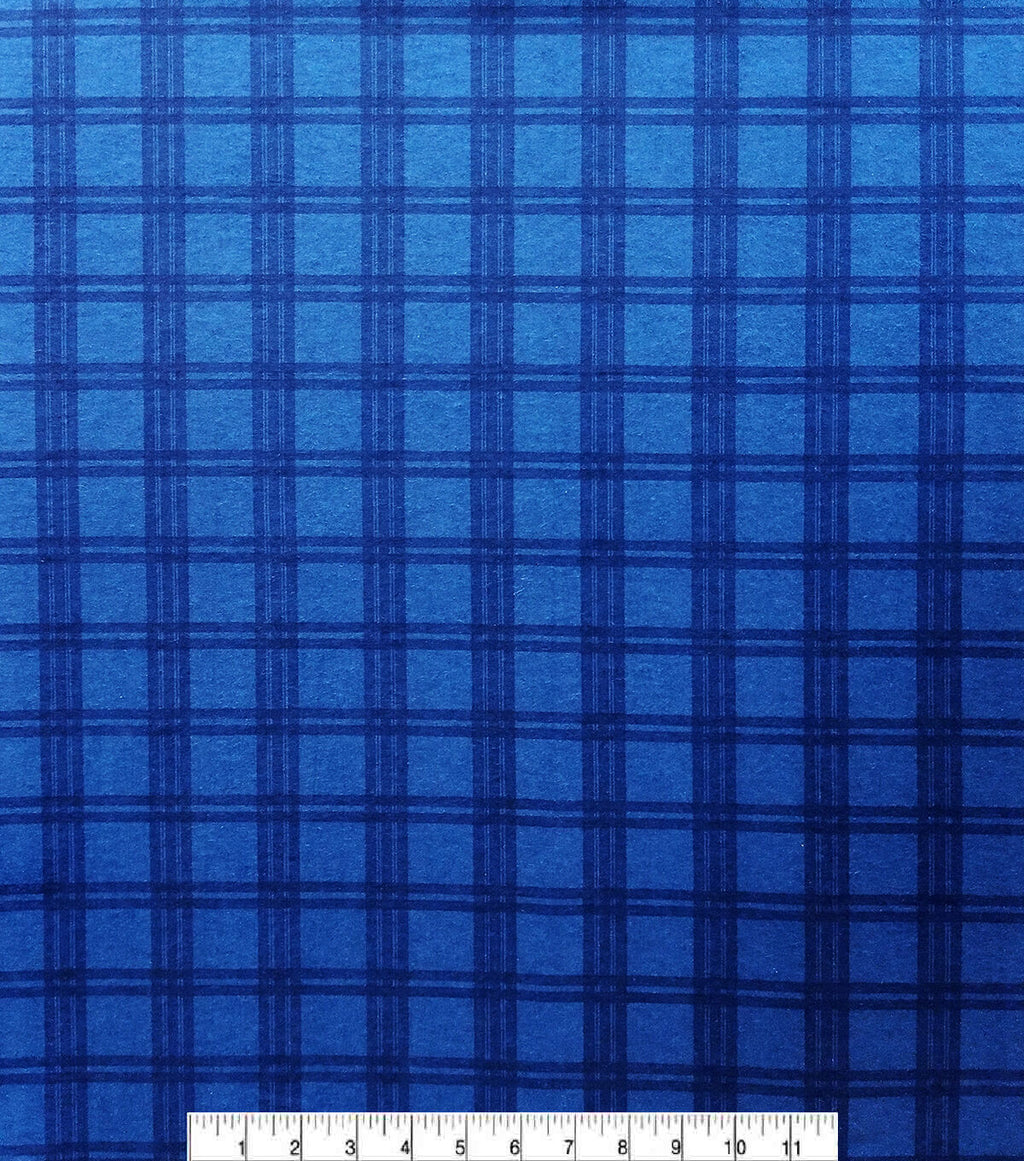 Plaid Blue Super Snuggle Flannel Fabric