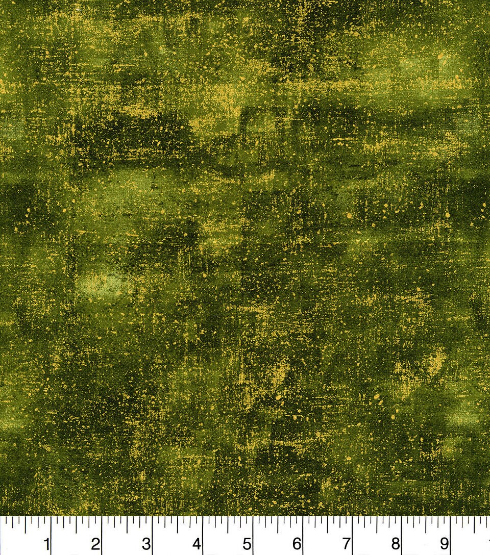 Hi Fashion Green Blender Premium Metallic Cotton Fabric