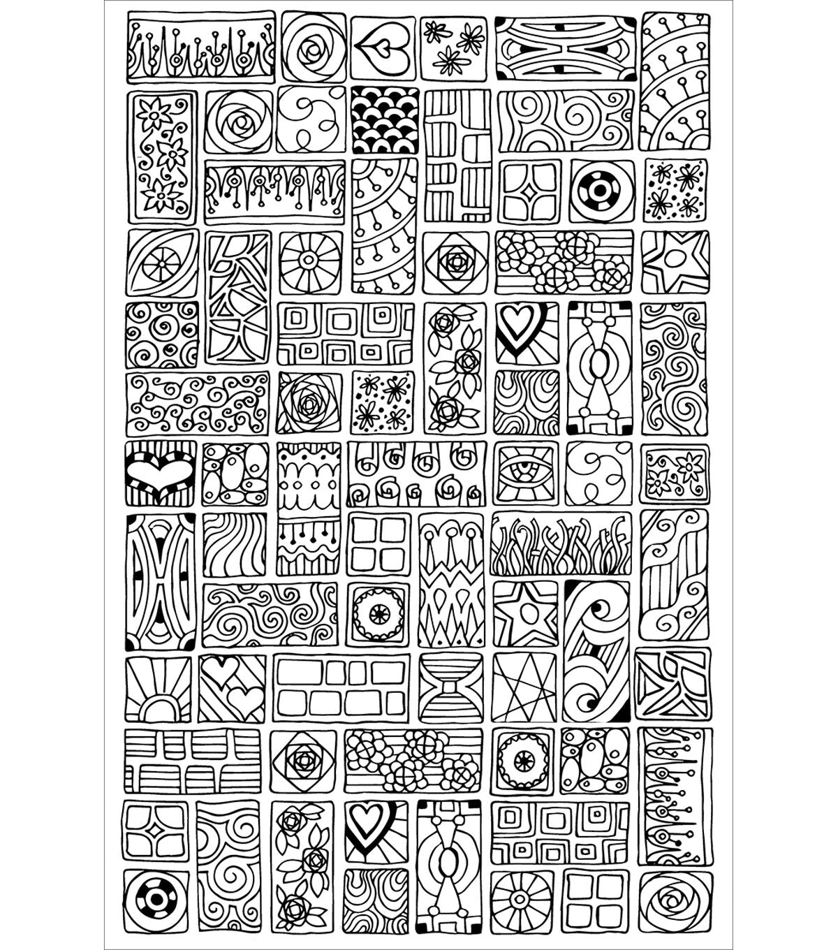 Design Works 10 x 16 Cubist Zenbroidery Stamped Embroidery Kit