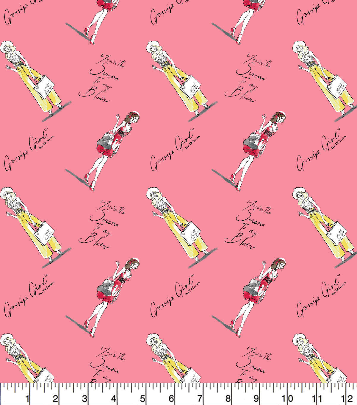 Gossip Girl Upper East Side Cotton Fabric
