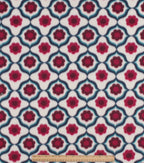 Geometric With Daisies Blizzard Fleece Fabric