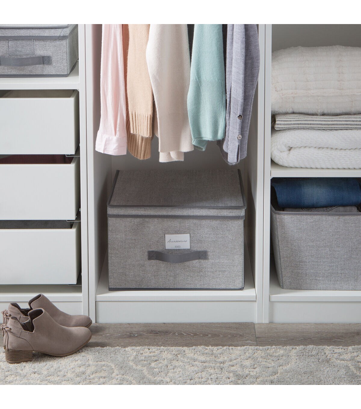 Simplify 16 Heather Gray Storage Box