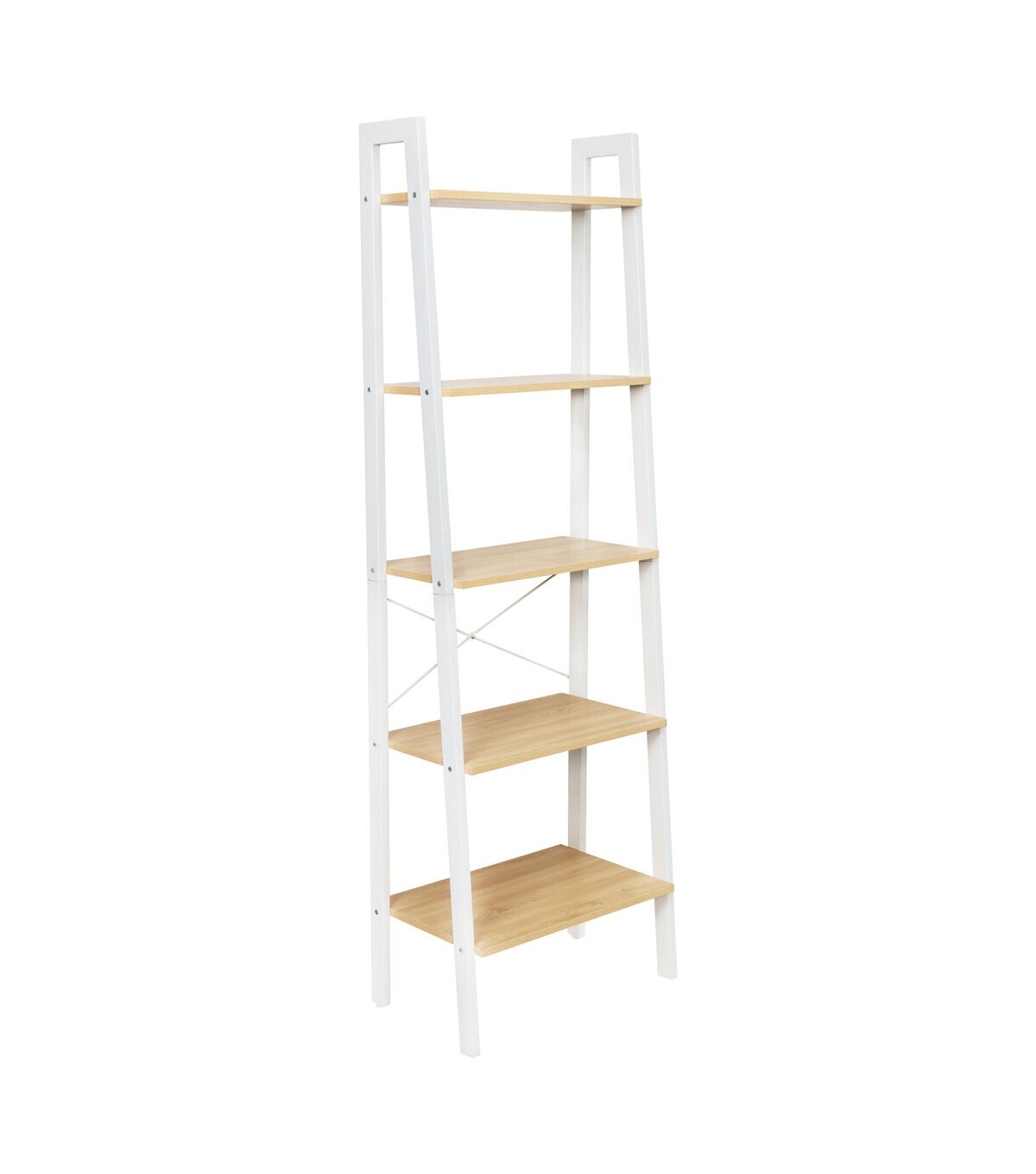 Honey Can Do 22 x 67.5 Wood & Metal 5 Tier A Frame Ladder Shelf 50lbs