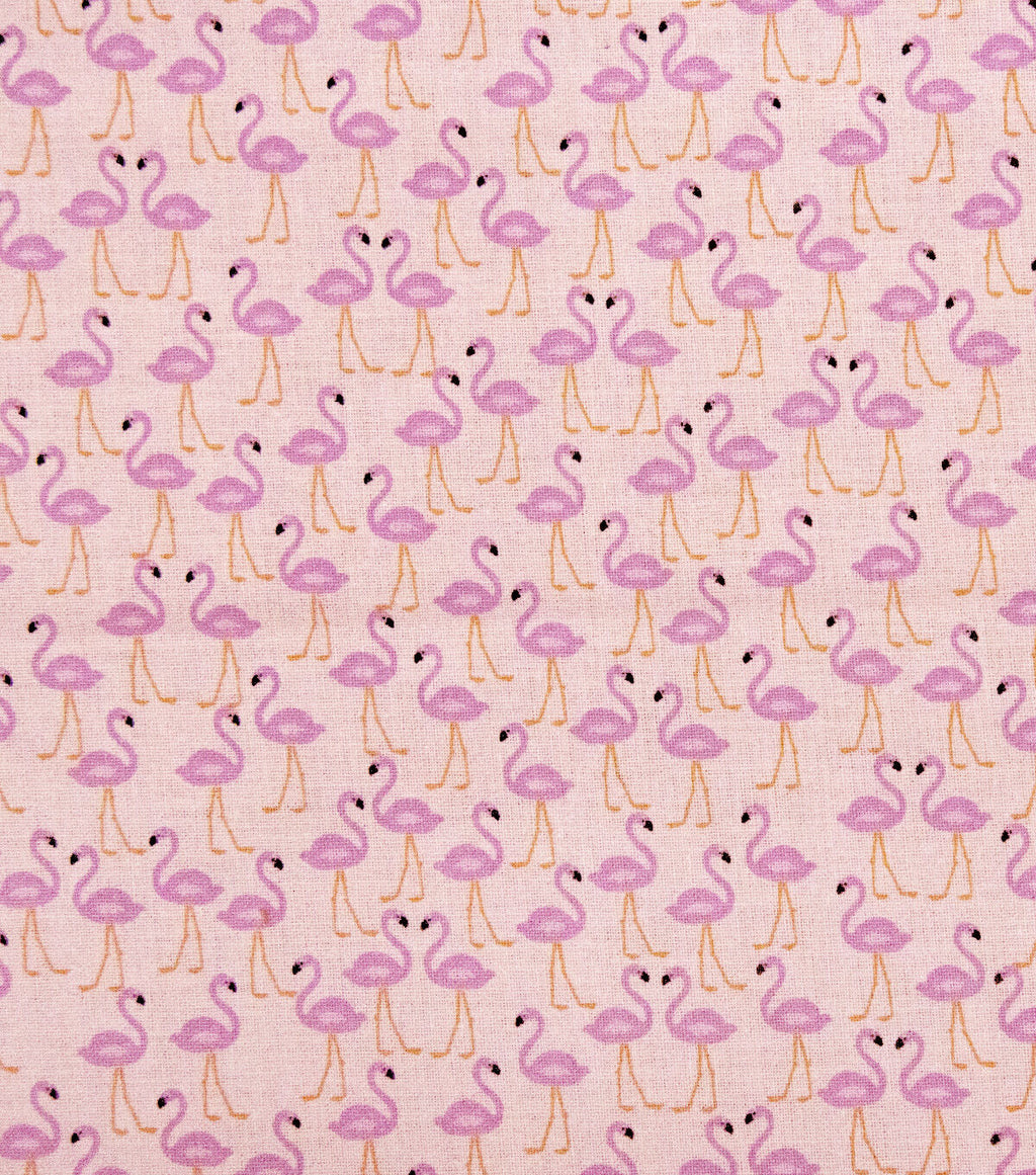 Novelty Cotton Fabric Flamingo Traffic