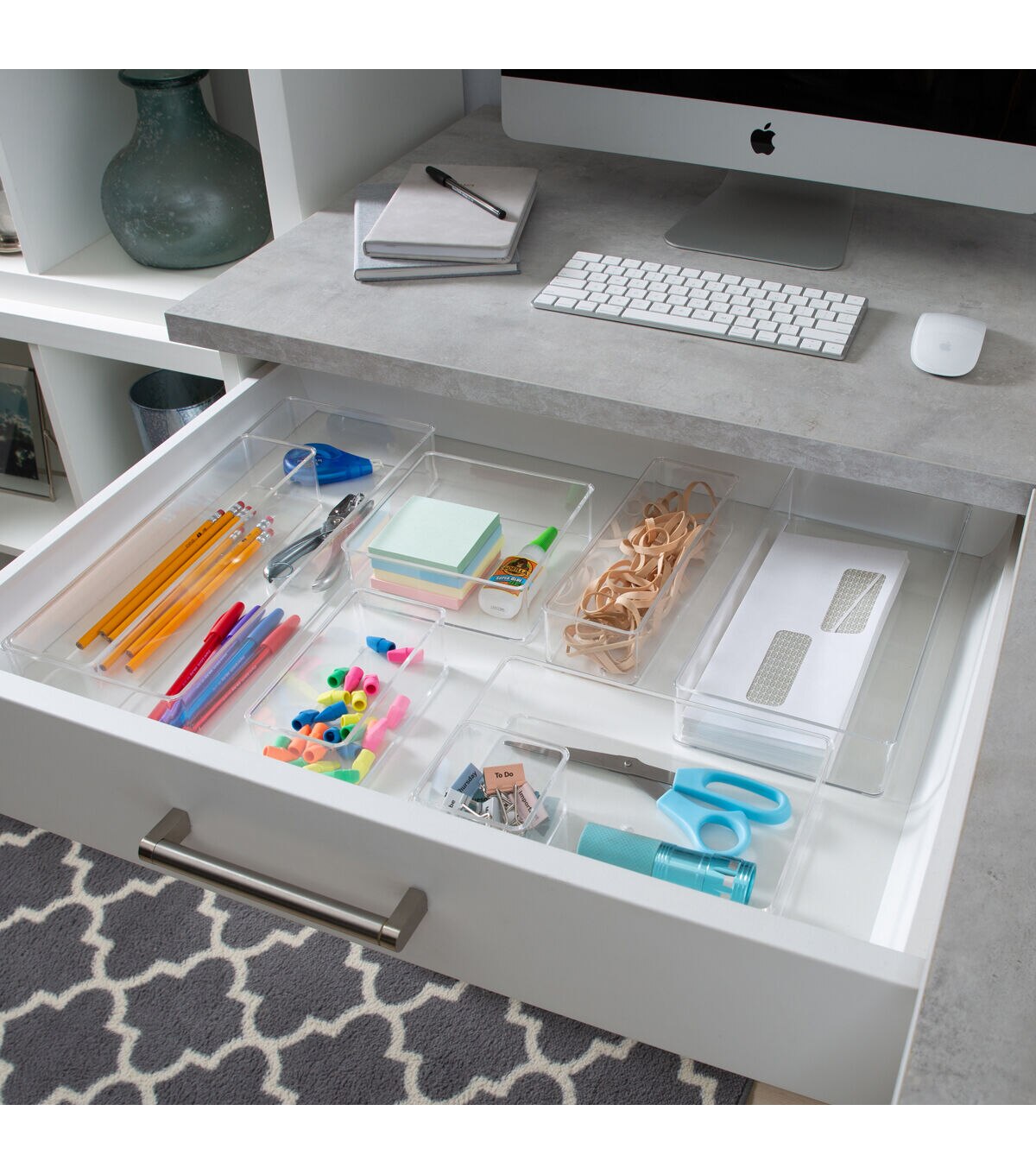 Simplify 9 Clear Rectangular Drawer Organizer