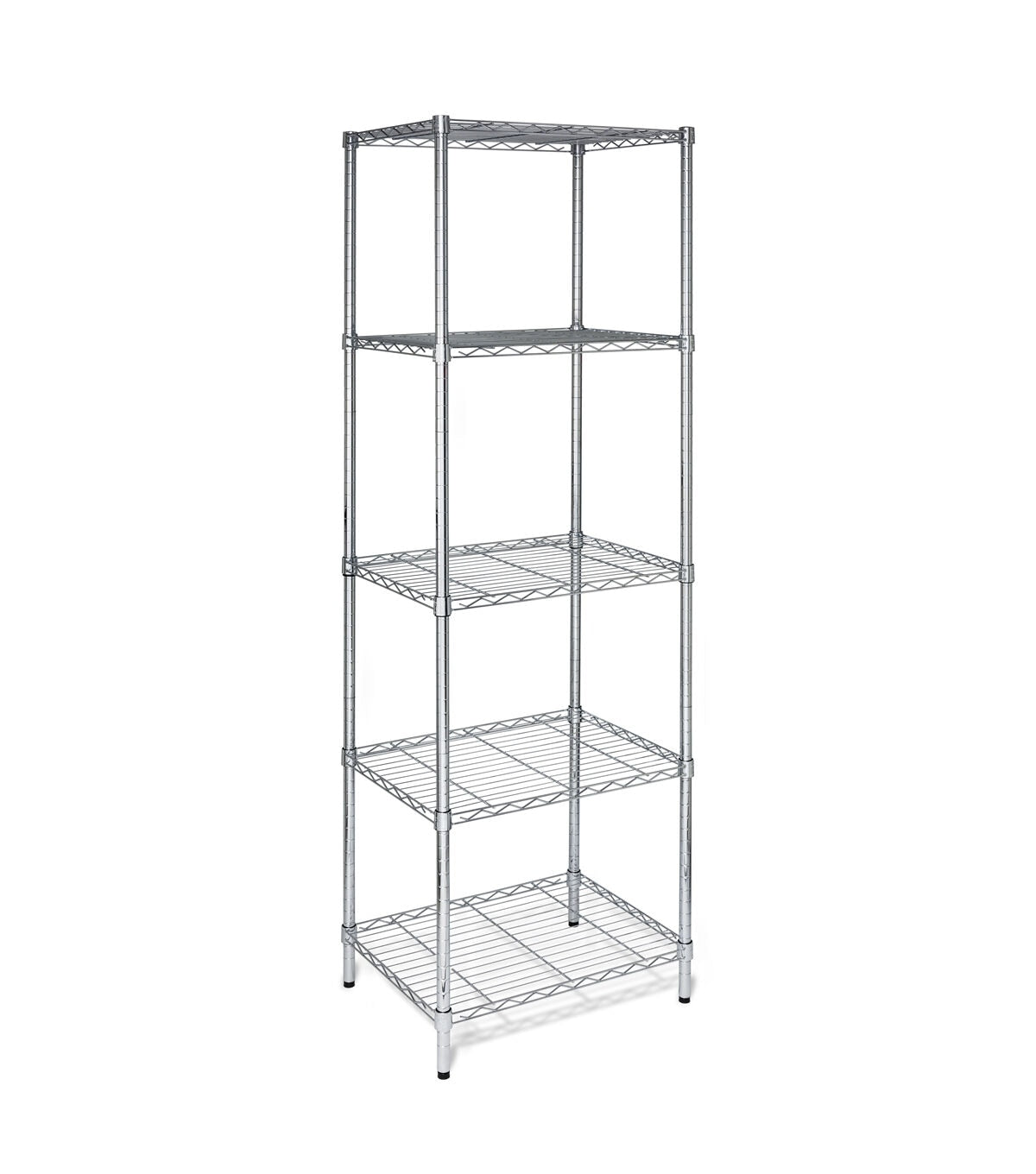 Honey Can Do 24 x 72 Chrome 5 Tier Adjustable Shelving Unit 250lbs