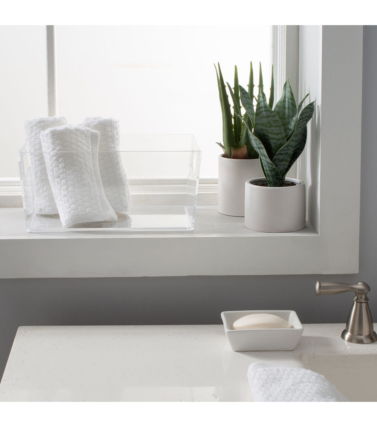 Simplify 11.5 Clear Storage Bin With Handles