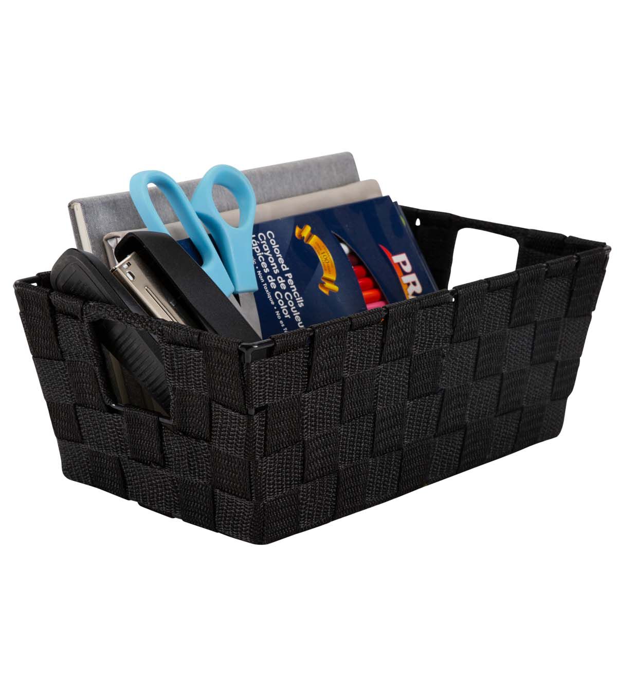 Simplify 6.5 x 11 Small Woven Storage Shelf Basket 2pk