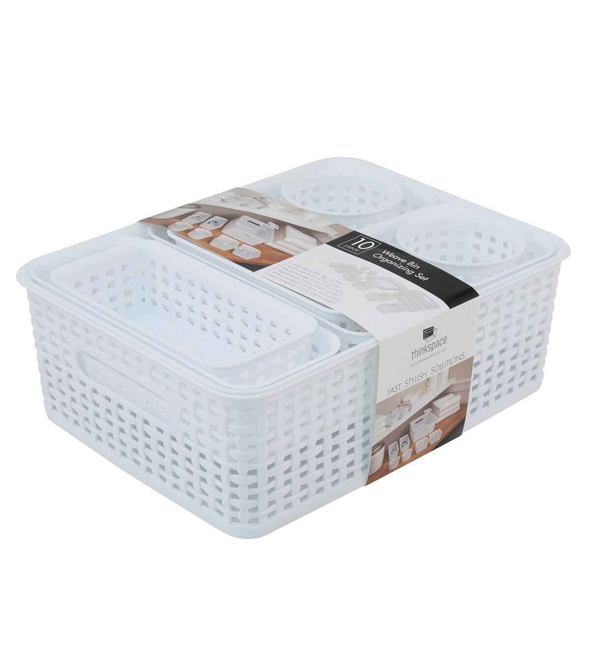 10ct Plastic Weave Bins by Hudson 43