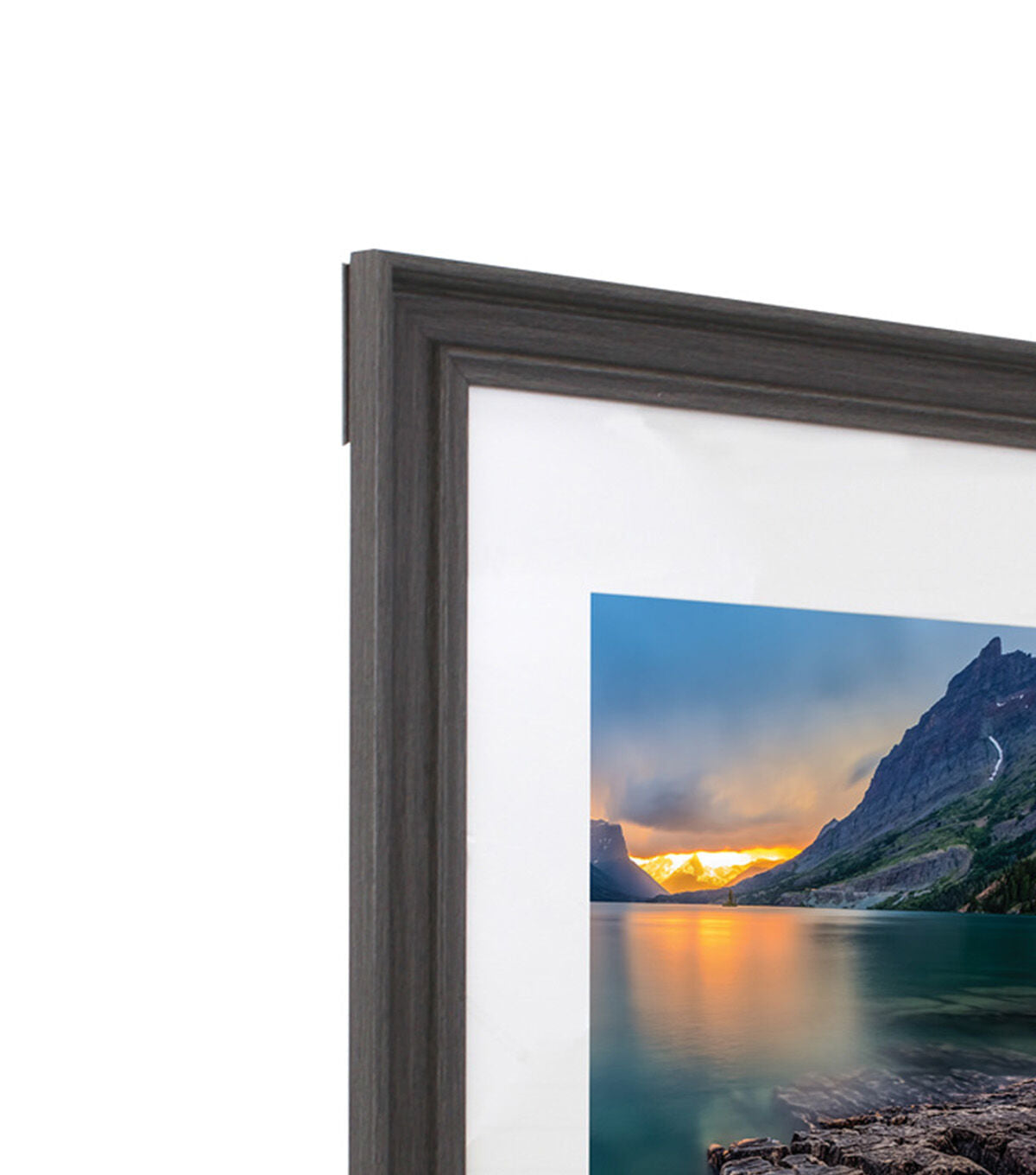 BP 16x20 Matted to 11x14 Rustic Gray Wall Frame
