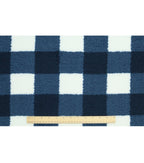 Navy Gingham Sherpa Fleece Fabric