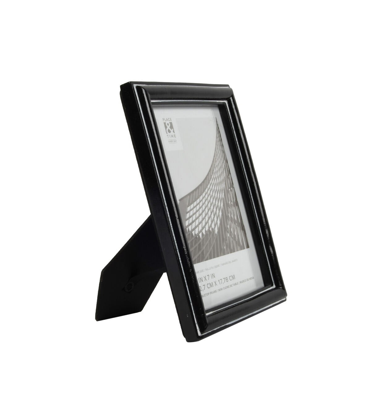 5 x 7 Black Glazing Resin Tabletop Picture Frame by Place & Time