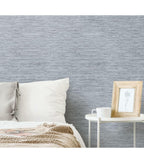 RoomMates Faux Grasscloth Peelable Wallpaper Blue