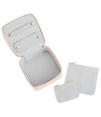 Leather Zippered Travel Jewelry Organizer Case