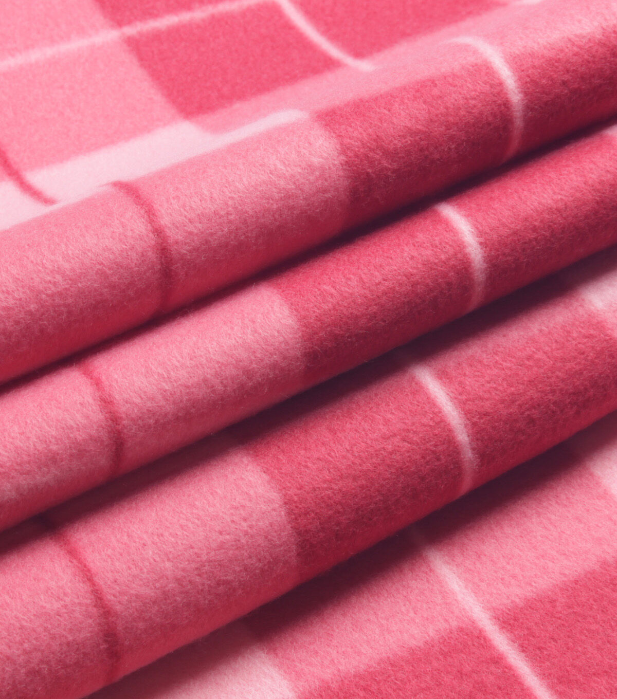 Red Box Plaid Blizzard Prints Fleece Fabric