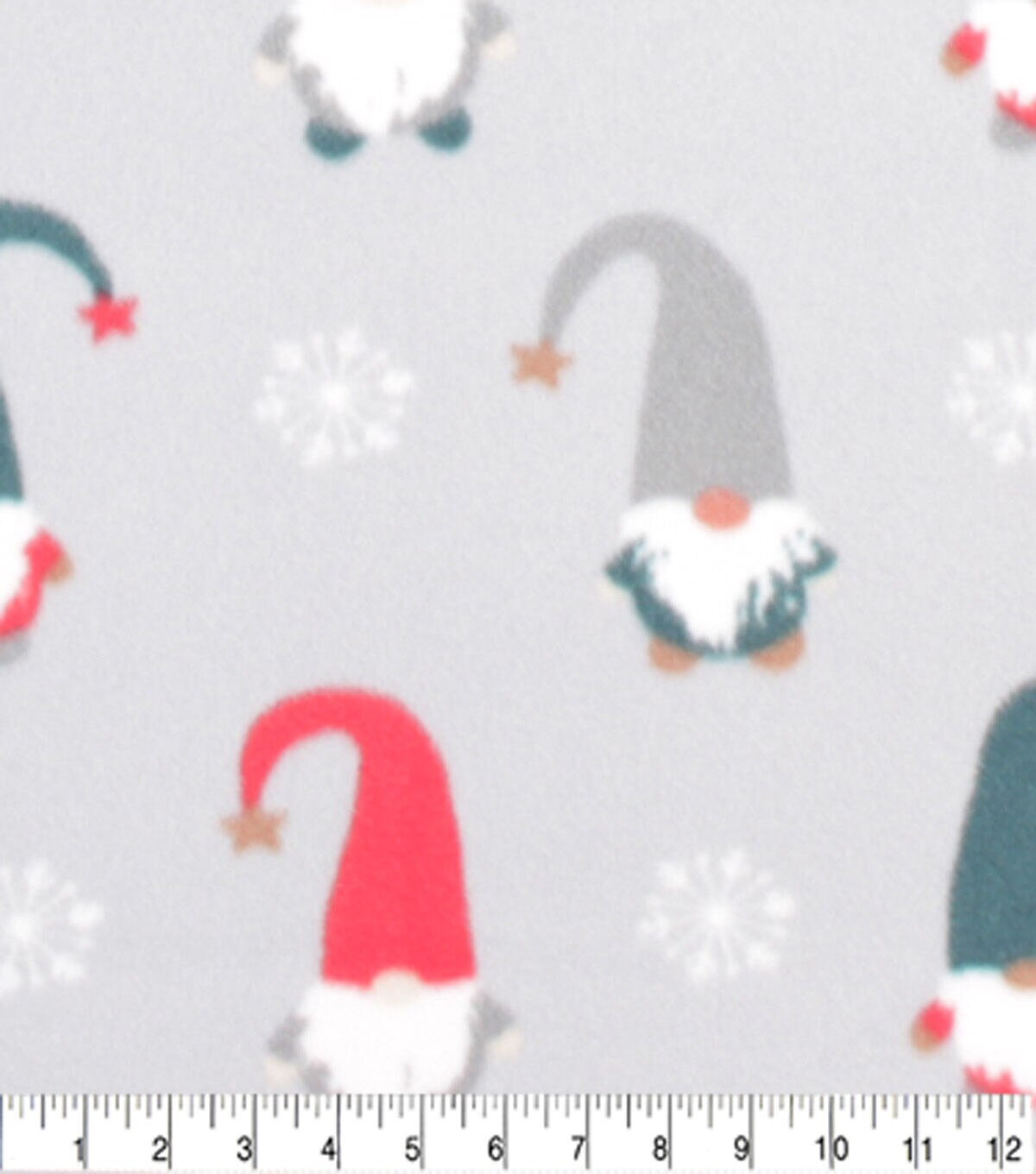 Simple Gnomes Blizzard Prints Fleece Fabric