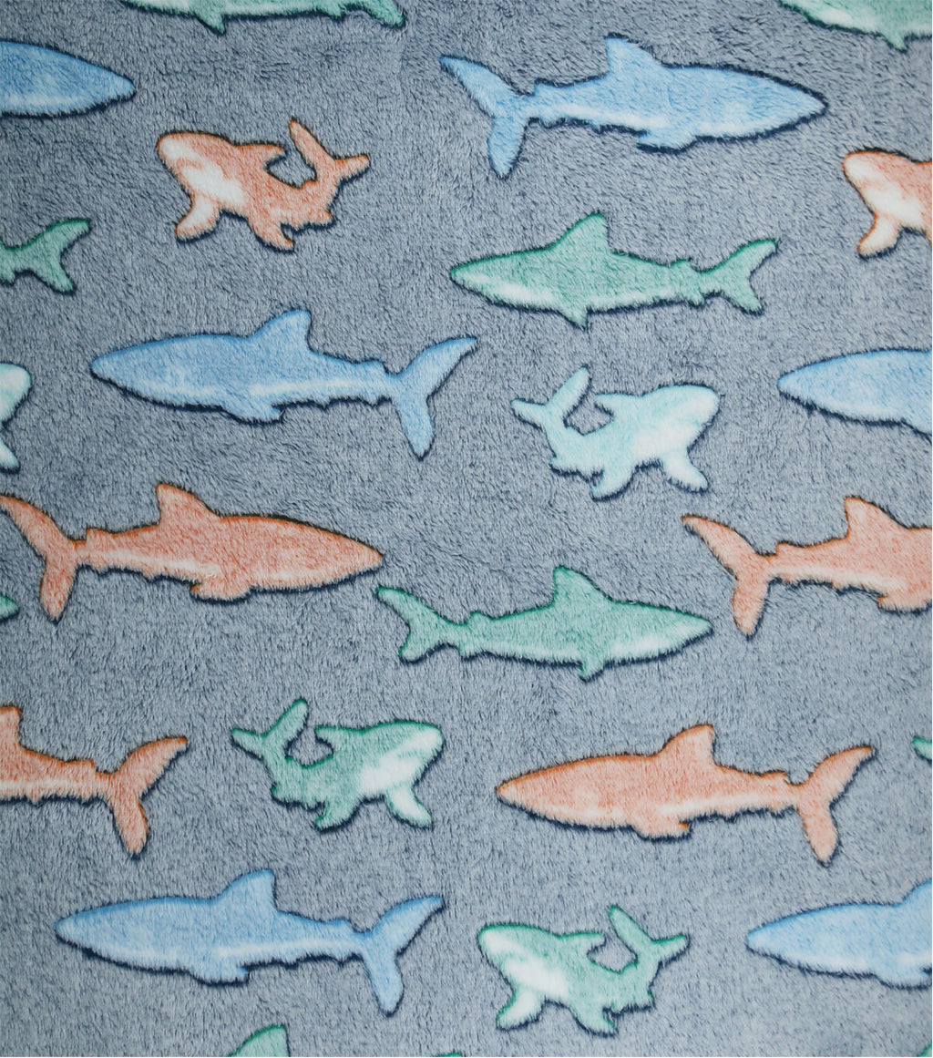 Sew Lush Shark Embossed Fleece Fabric