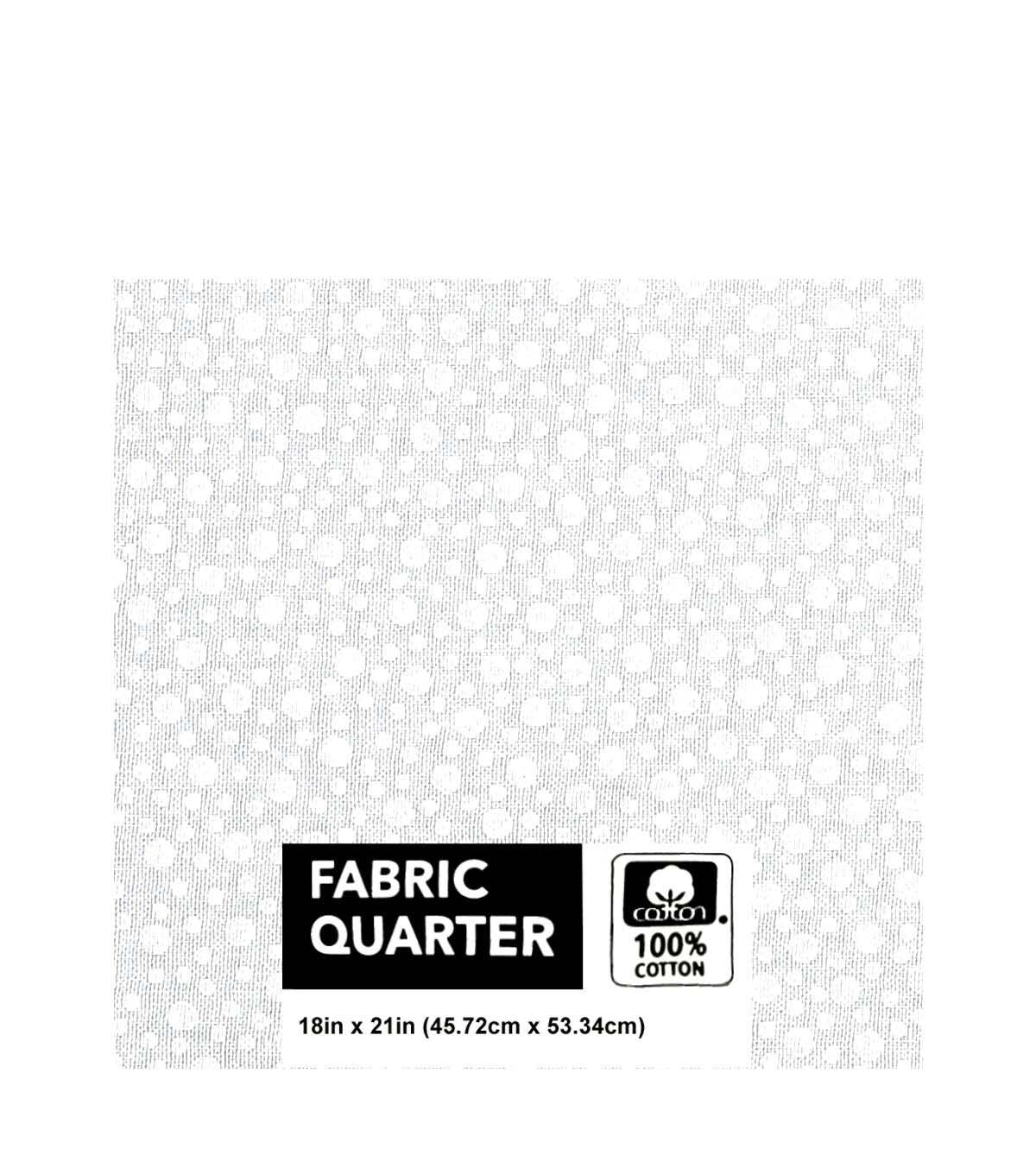 18 x 21 White Dots Quilt Cotton Fabric Quarter by Keepsake Calico