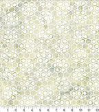 Green Packed Hexagons Batik Cotton Fabric