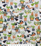 Gnomes & Plants Super Snuggle Flannel Fabric