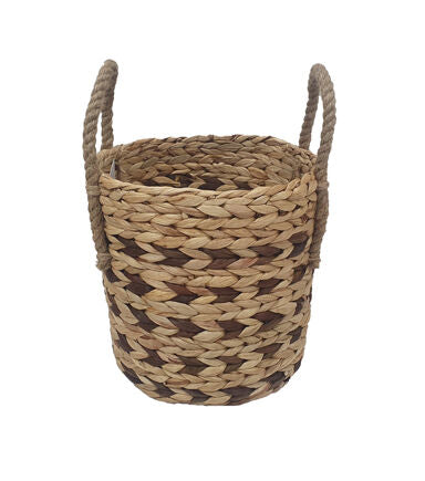 10 Water Hyacinth Woven Basket With Handles by Place & Time