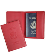 Leather Debossed RFID Blocking Passport Jacket