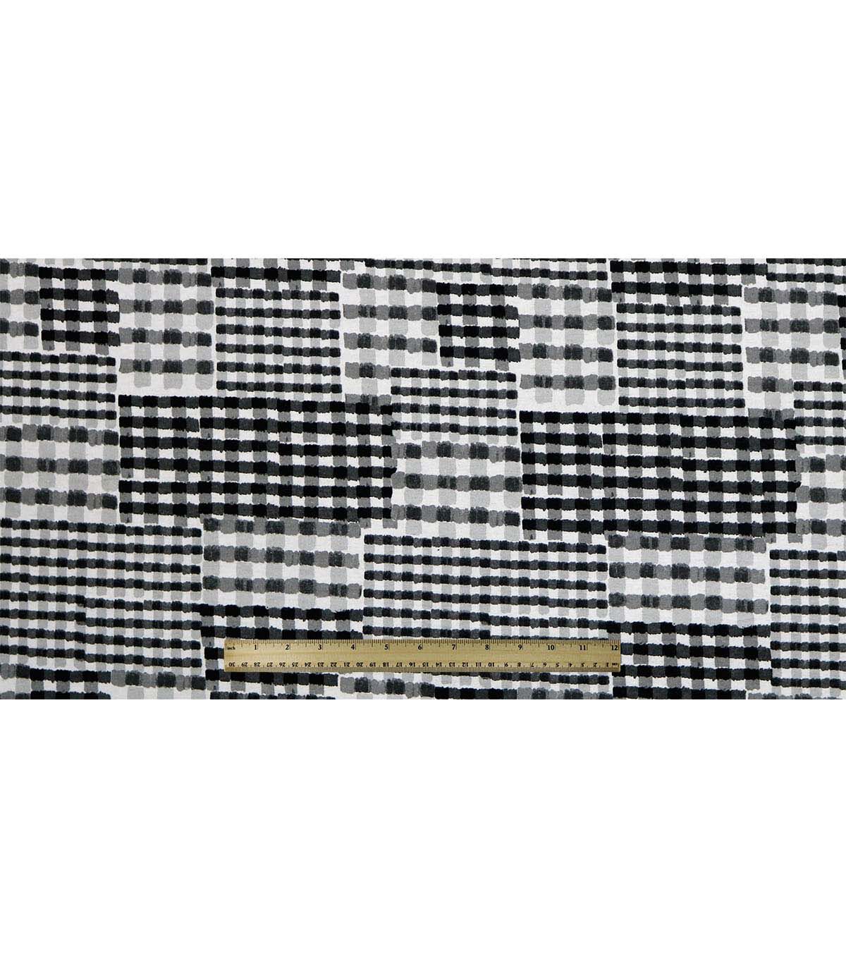 108 Black & White Gingham Plaid Wide Flannel Fabric