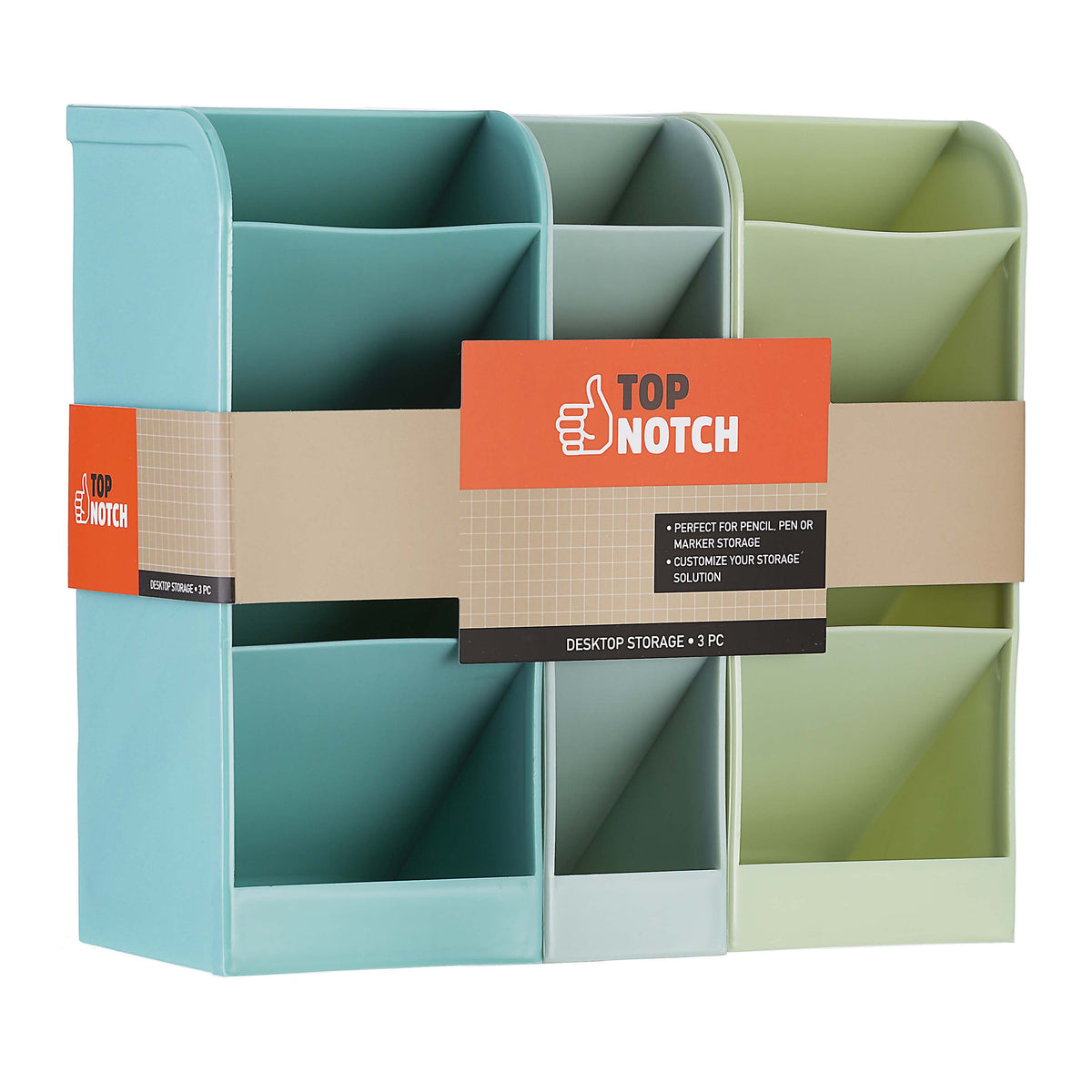 3.5 x 8 Multicolor Marker Storage Organizers 3ct by Top Notch