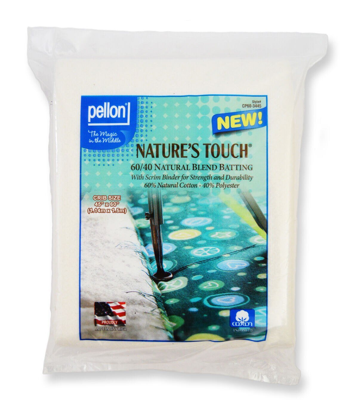 Pellon Nature's Touch 60/40 Natural Blend Batting 34x45