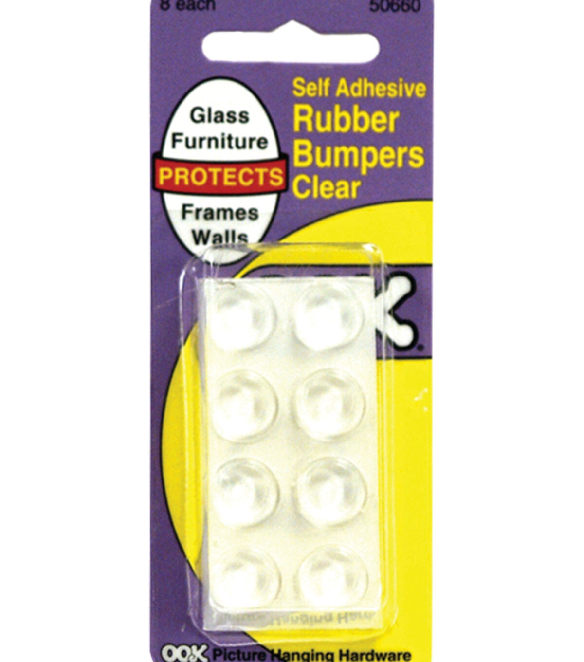 Ook 0.5 Clear Self Adhesive Rubber Bumpers 8pc
