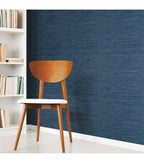 RoomMates Wallpaper Blue Grasscloth