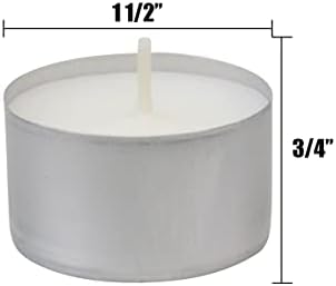 Stonebriar Unscented Long Burning White Tealight Candles, Bulk Pack, 6-7 Hour Burn Time, Smokeless Tealights for Parties, Weddings, Home, 100 Count