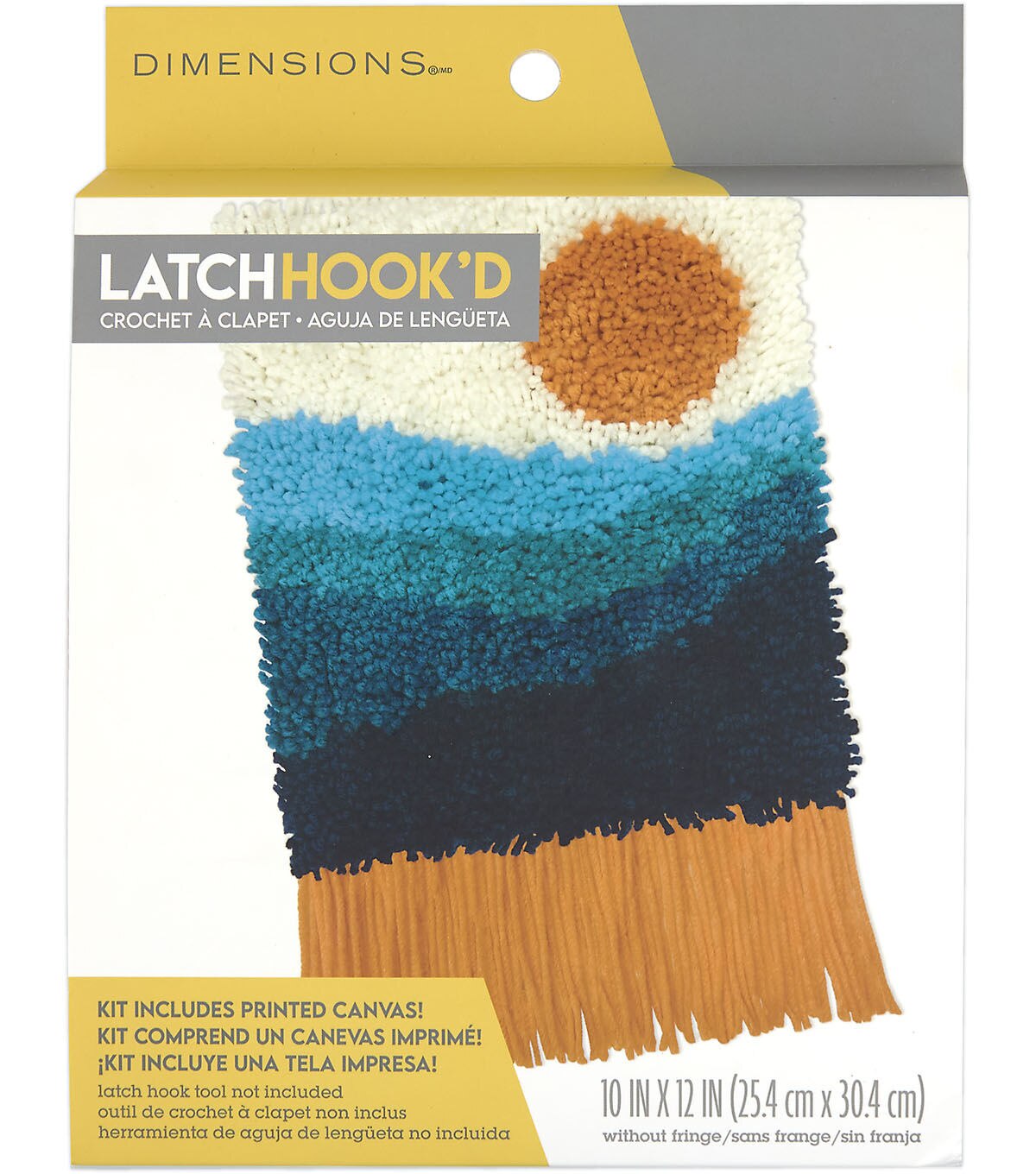 Dimensions Sunset Fringe Latch Hook Kit 10 x 12