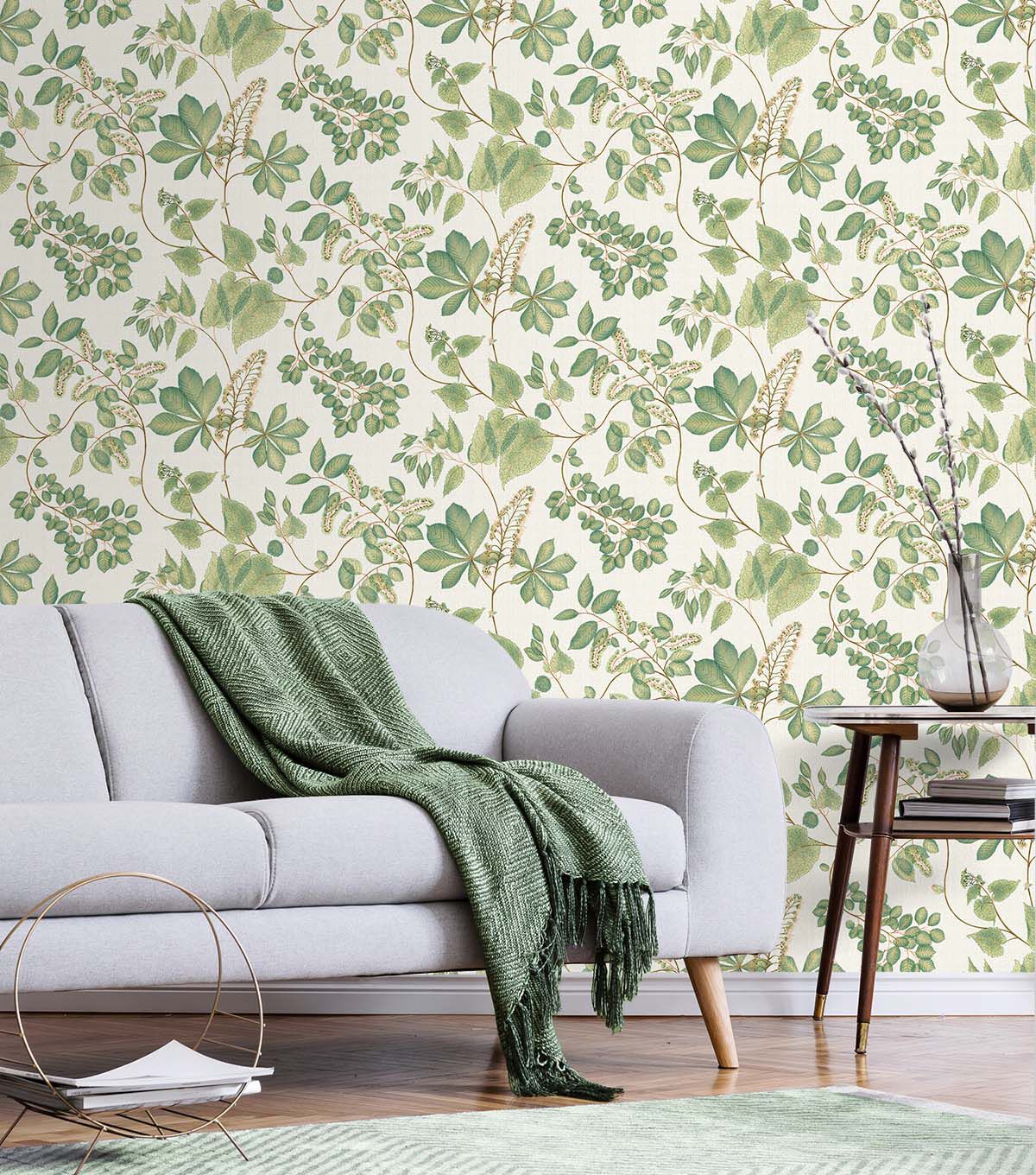 Surface Style 20.5' x 18' Olive Arboretum Botanical Peel & Stick Wallpaper